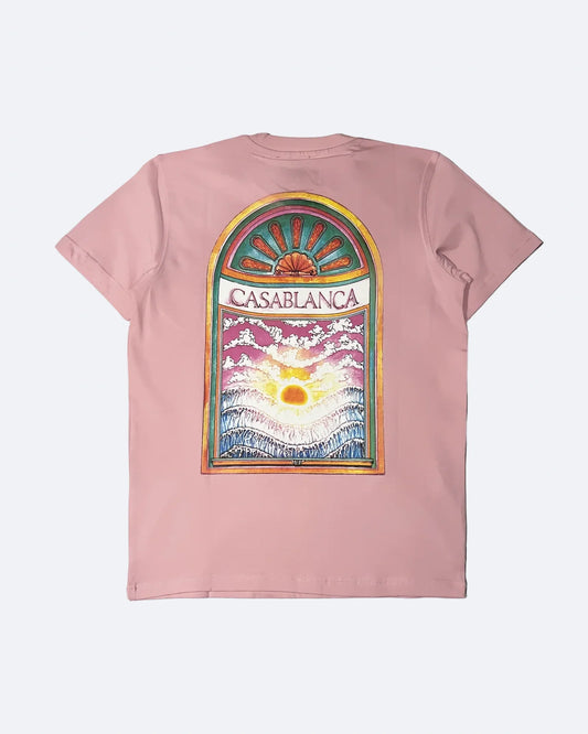 Casablanca - Conch Print T-Shirt - Pink