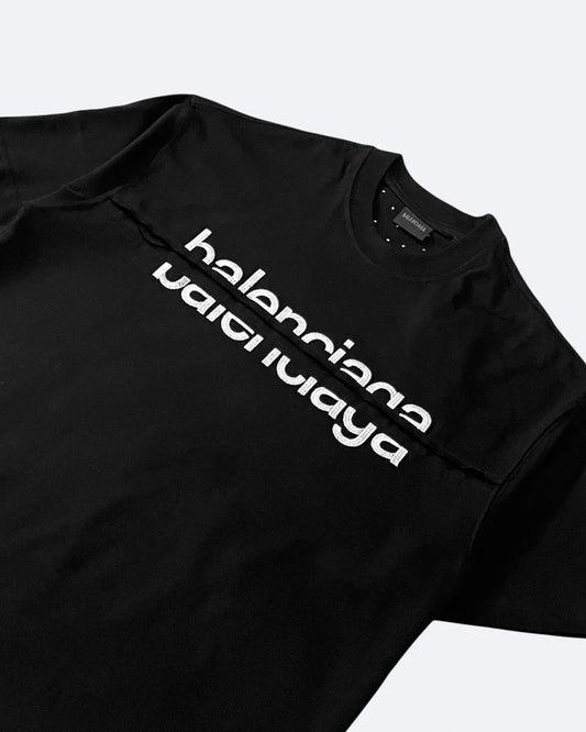 Balenciaga - Split Logo T-Shirt - Black