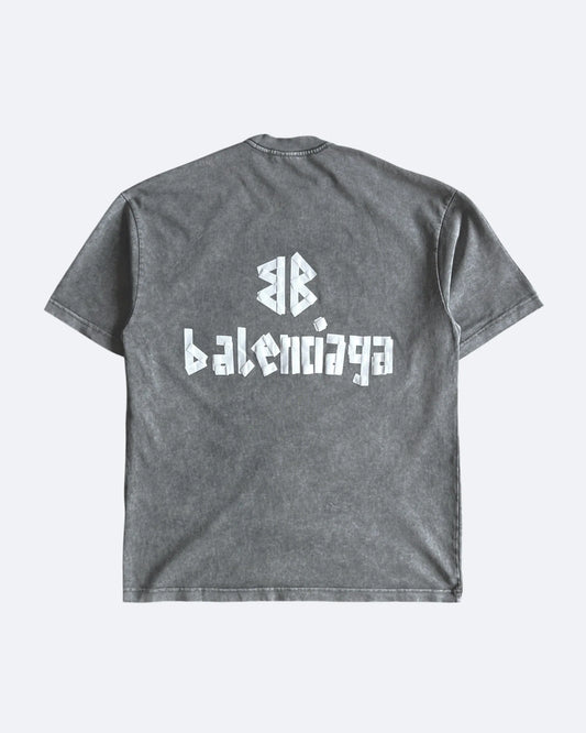 Balenciaga - White Tape T-Shirt - Gray