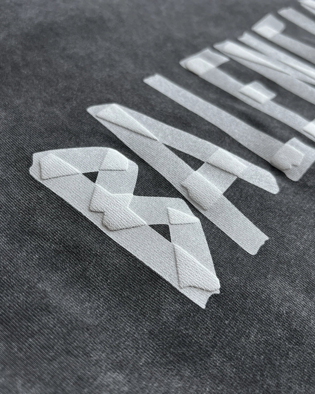 Balenciaga - White Tape T-Shirt - Dark Gray