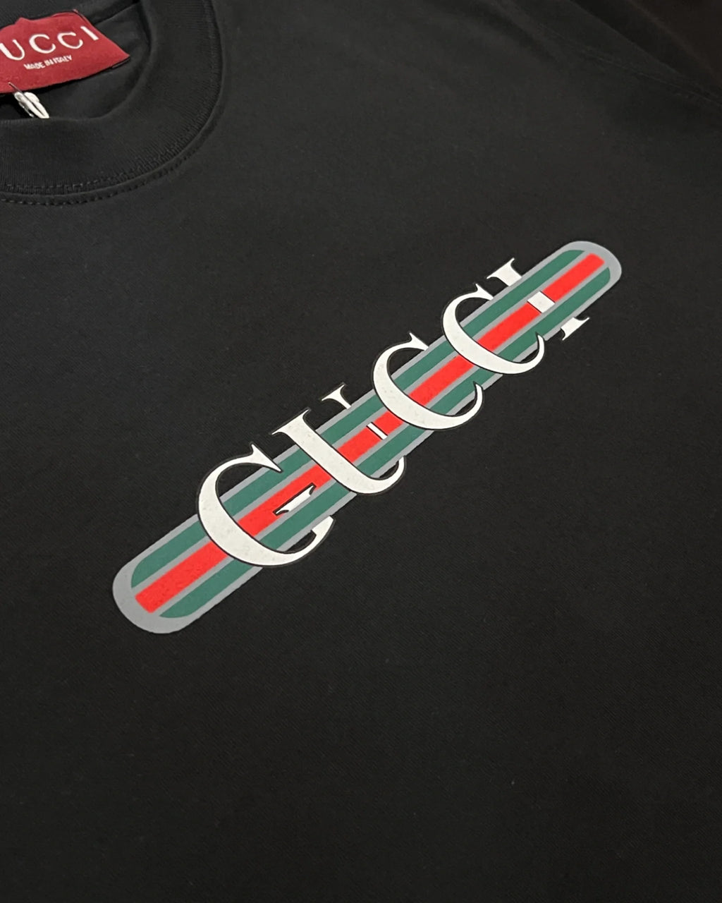 GC - Stripe Logo T-Shirt - Black