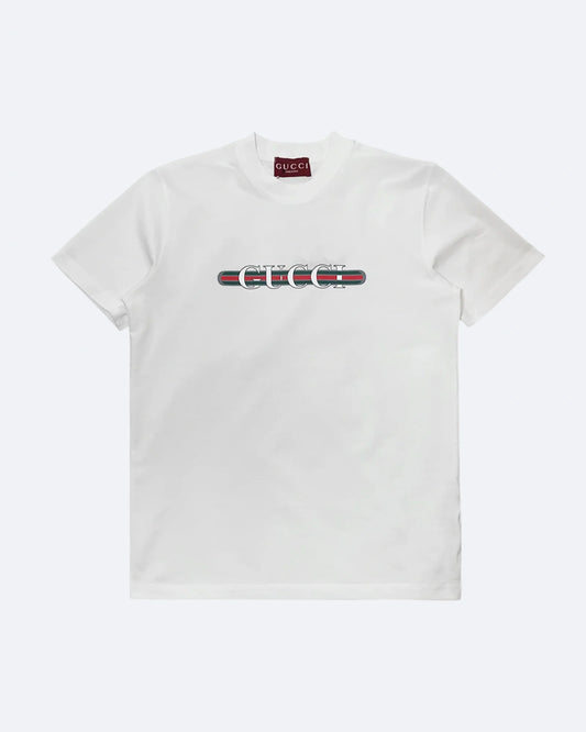 GC - Stripe Logo T-Shirt - White