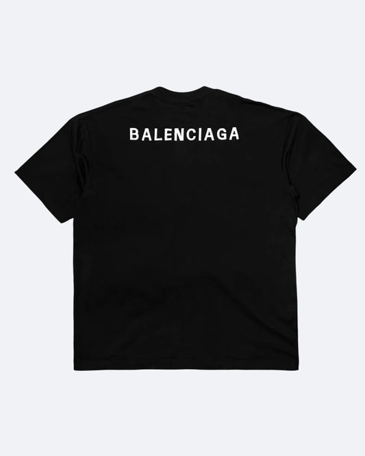 Balenciaga - Logo Embroidery T-Shirt - Black