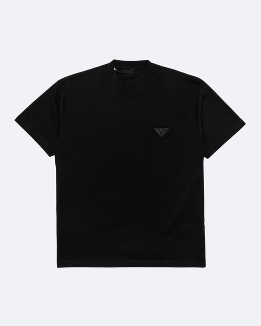 Prada - Black Logo Patch T-Shirt - Black
