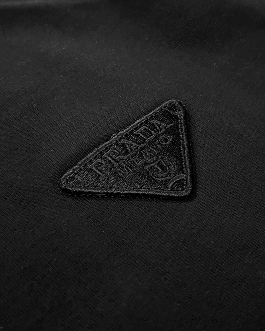 Prada - Black Logo Patch T-Shirt - Black