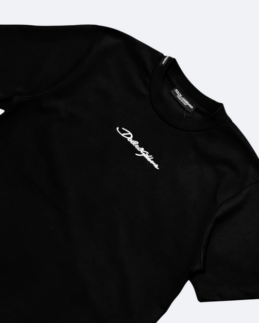 Dolce & Gabbana - Signature Embroidery T-Shirt - Black