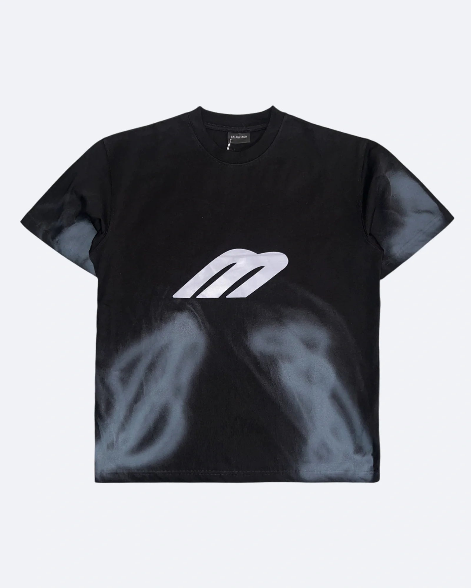 Balenciaga - 3B Logo T-Shirt - Black and Dark Gray