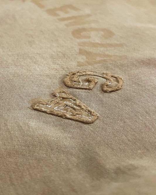 Balenciaga - Curved Logo T-Shirt - Beige