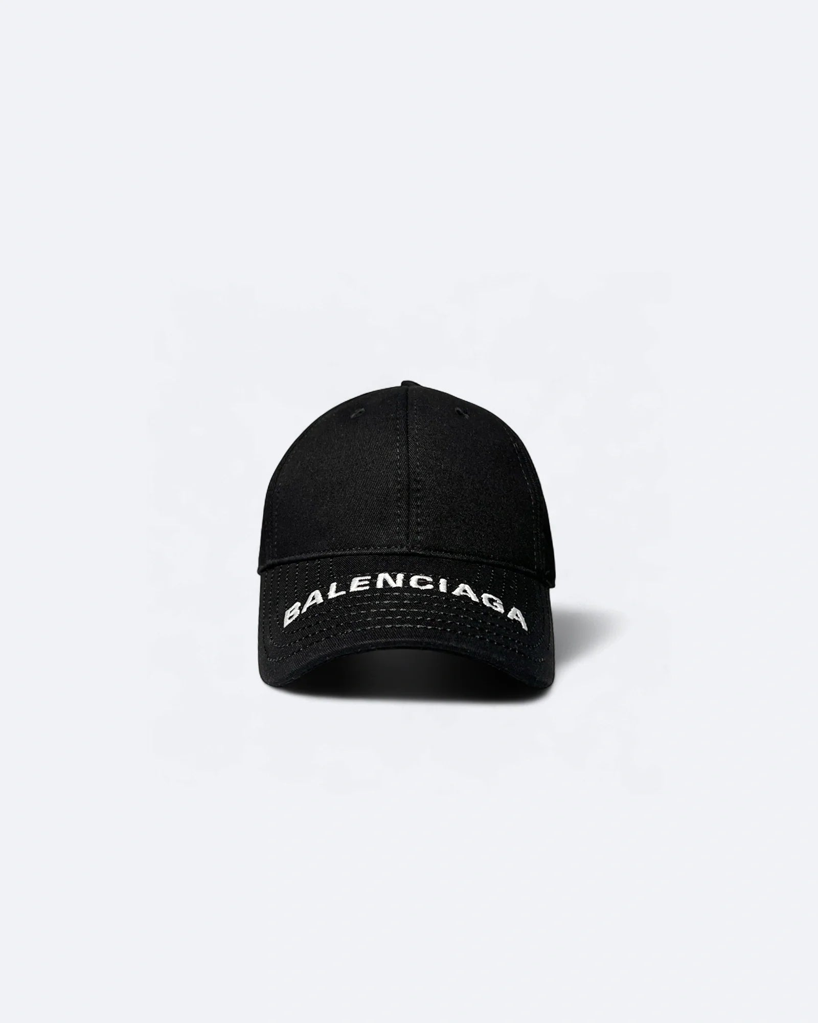 Balenciaga - Visor Logo Embroidery Cap - Black