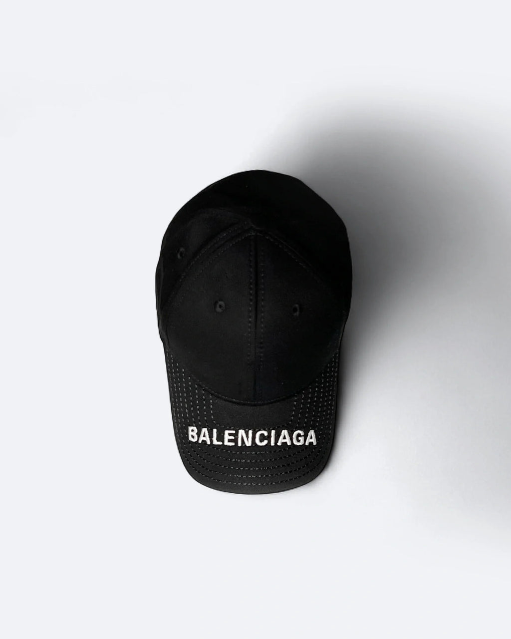 Balenciaga - Visor Logo Embroidery Cap - Black