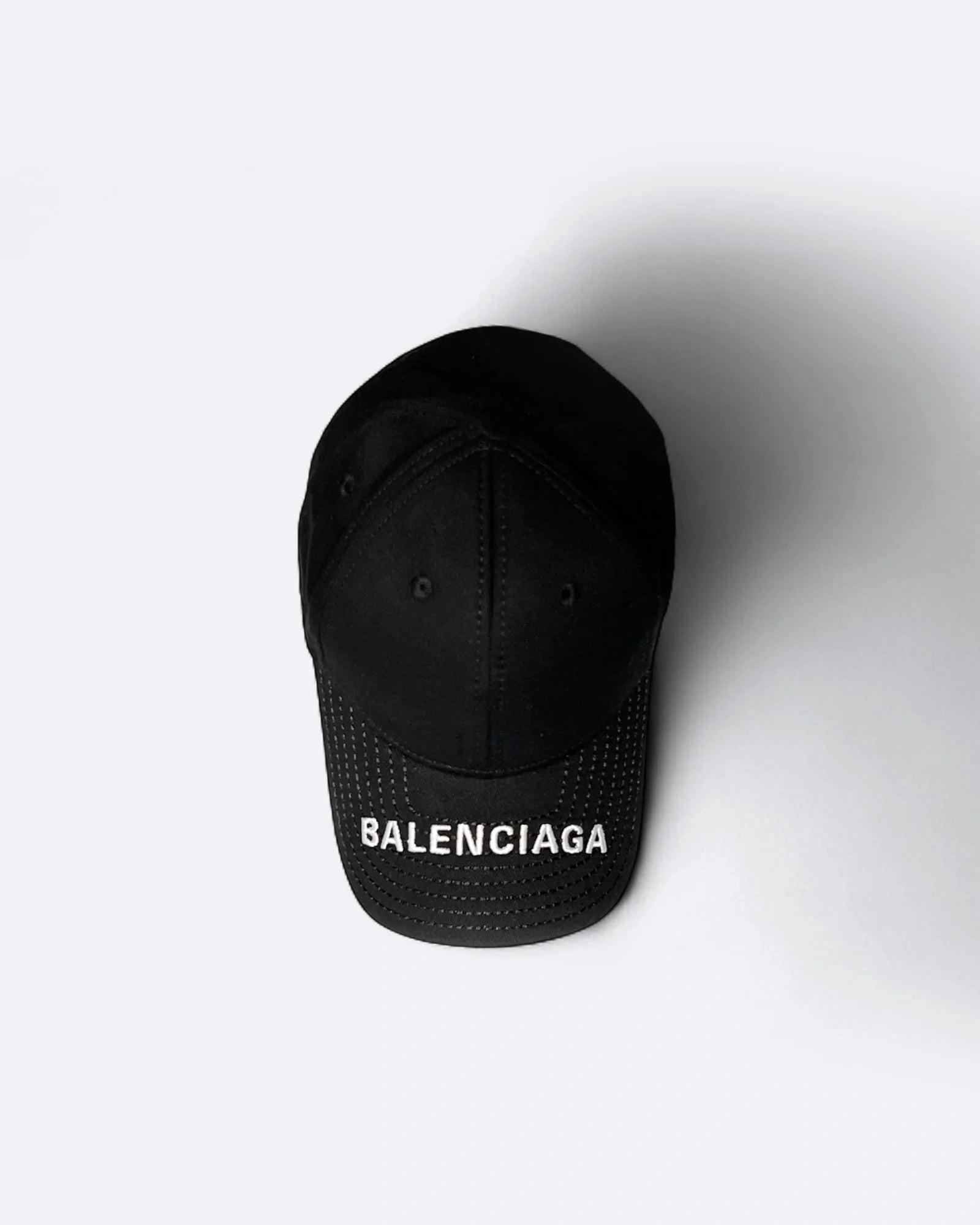 Balenciaga - Visor Logo Embroidery Cap - Black
