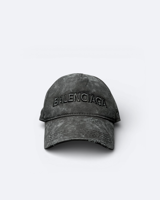 Balenciaga - Distressed Logotype Cap - Black