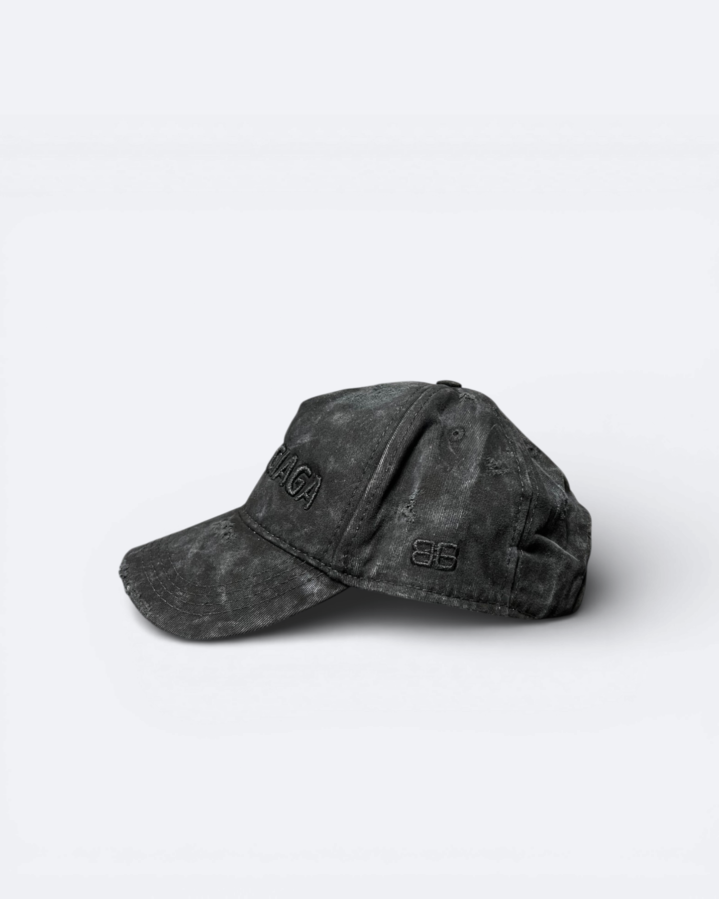 Balenciaga - Distressed Logotype Cap - Black