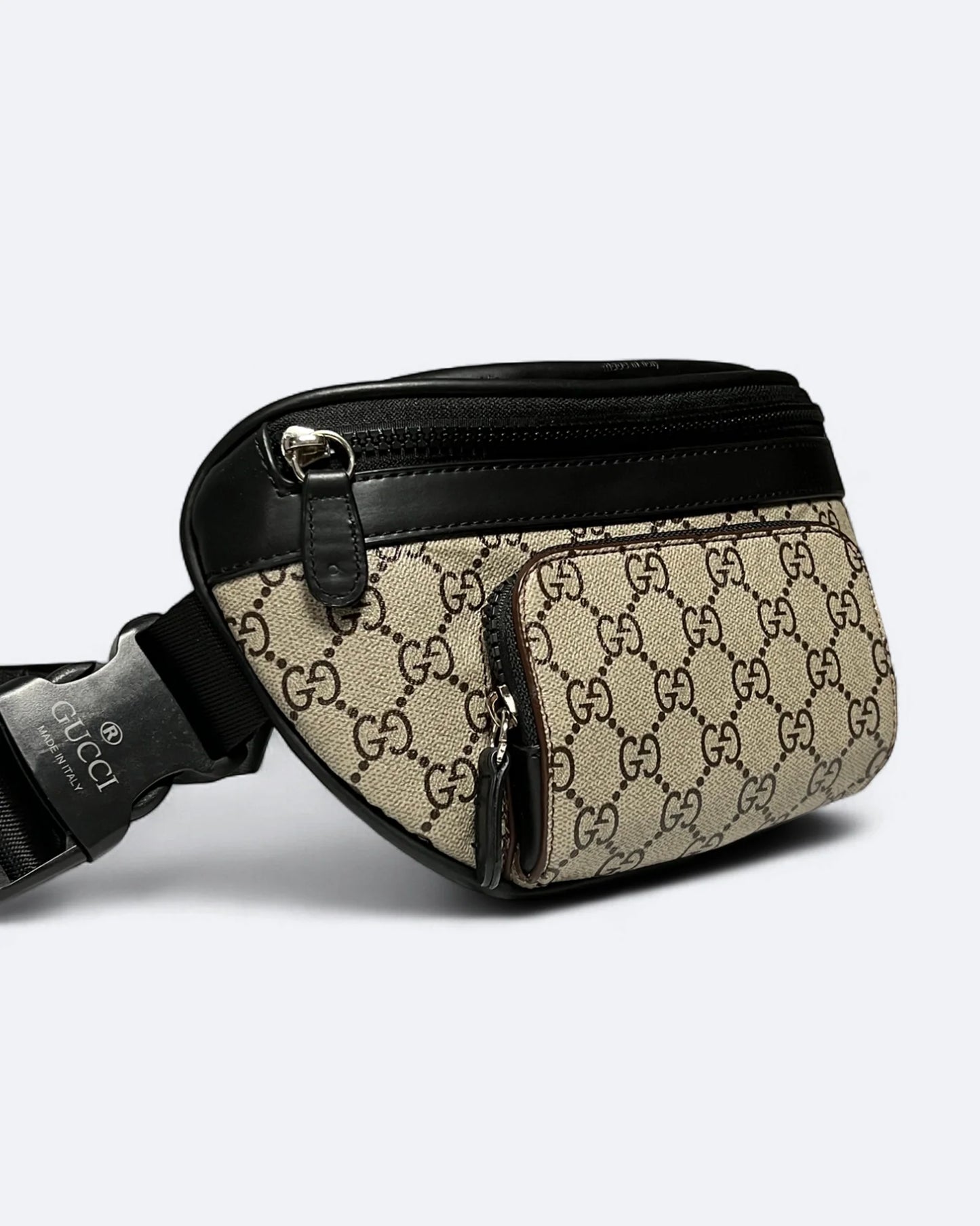 GC - GG Canvas Crossbody Bag - Beige/Black