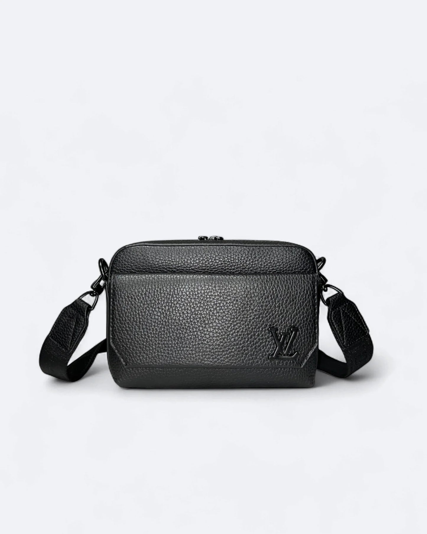 LVTN - Leather Mini Messenger Bag - Black