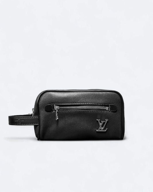 LVTN - Silver Monogram Hand Pouch Bag - Black