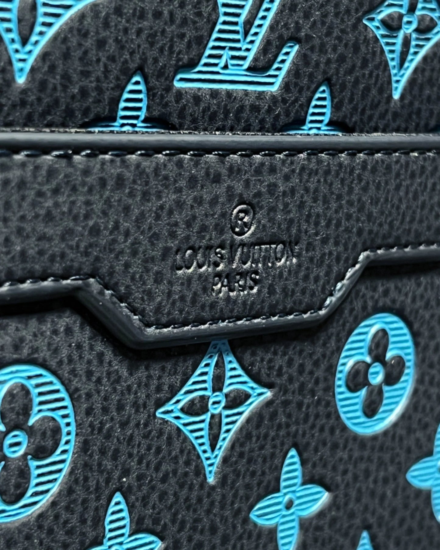 LVTN - Monogram Pattern Trio Set Bags - Dark Blue/Blue