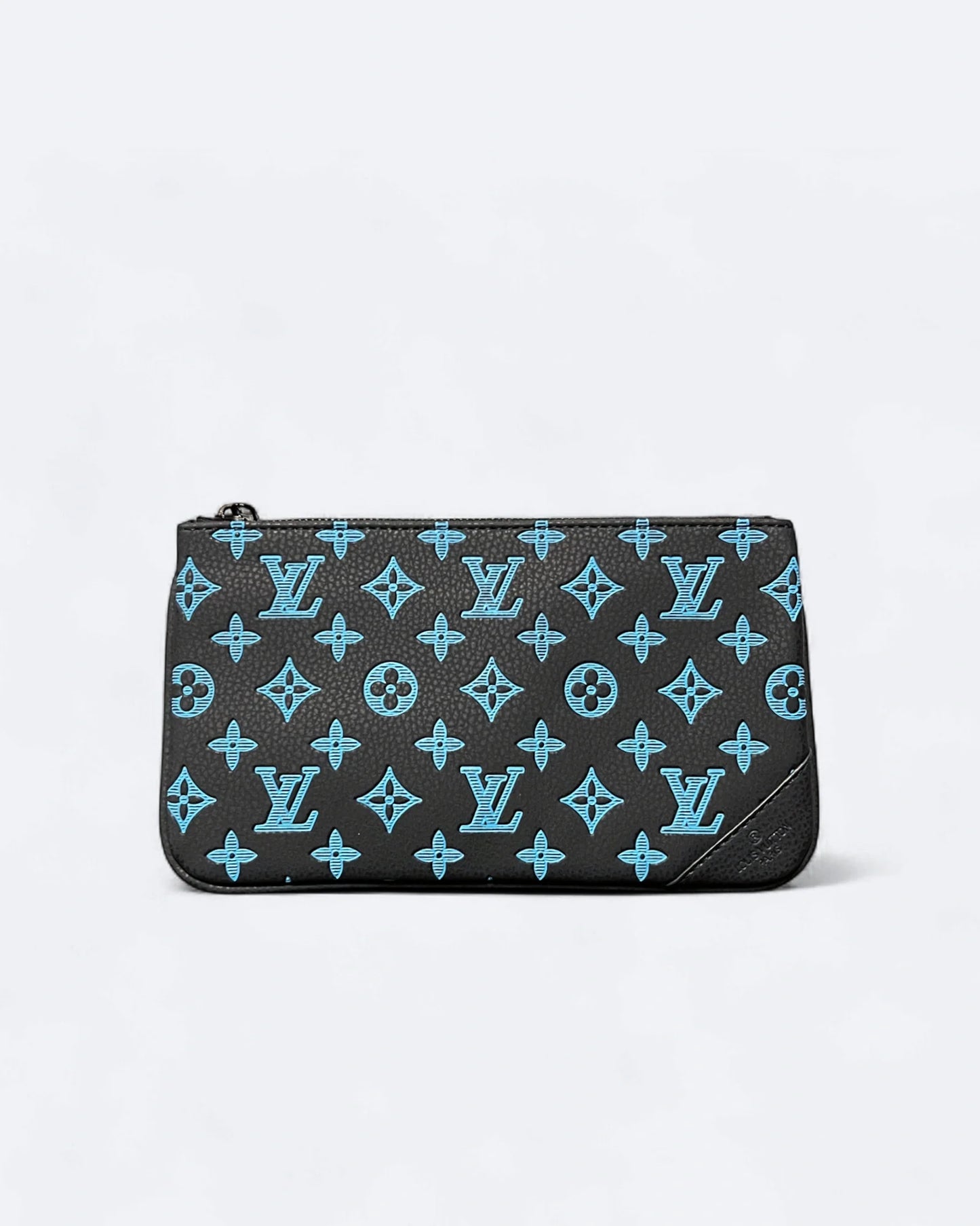 LVTN - Monogram Pattern Trio Set Bags - Dark Blue/Blue