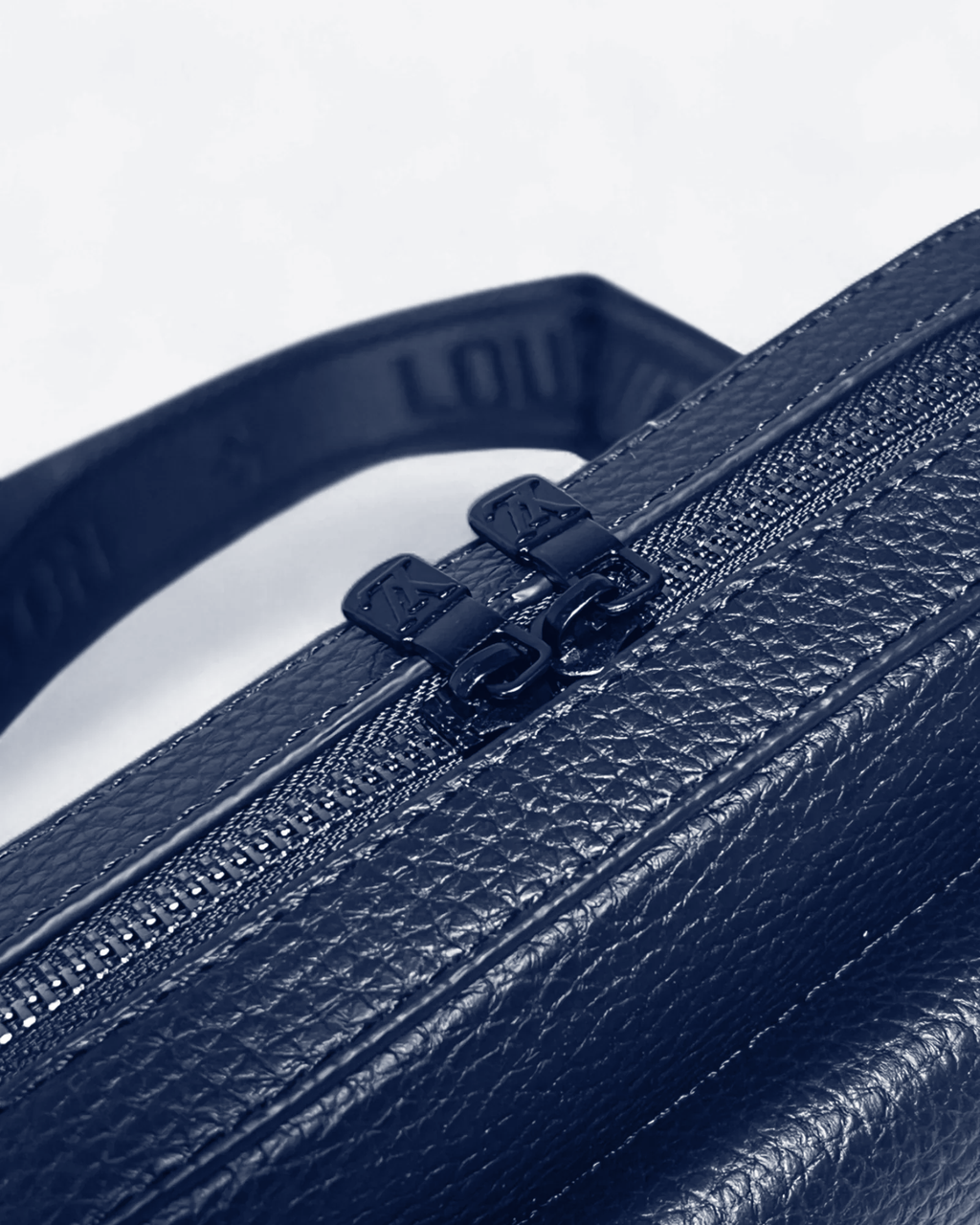 LVTN - Leather Mini Messenger Bag - Dark Blue