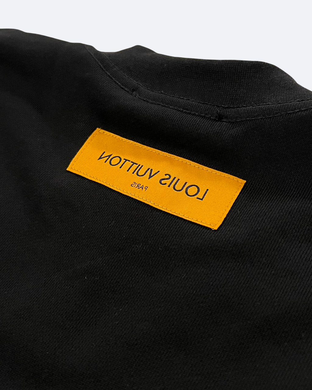 LVTN - Orange Logotype Embroidery Sweatshirt - Black