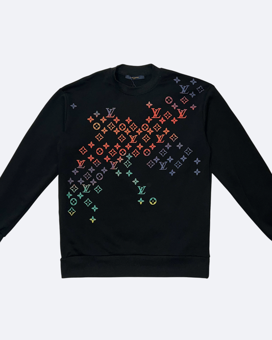LVTN - Pattern Color Fade Sweatshirt - Black