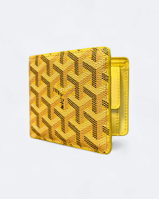 Goyard Pattern Wallet - Yellow
