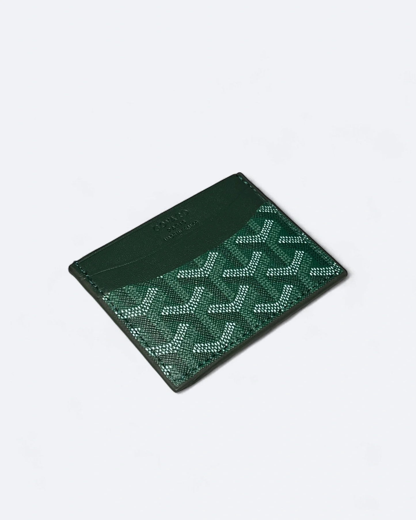 Goyard Pattern Cardholder - Pine Green