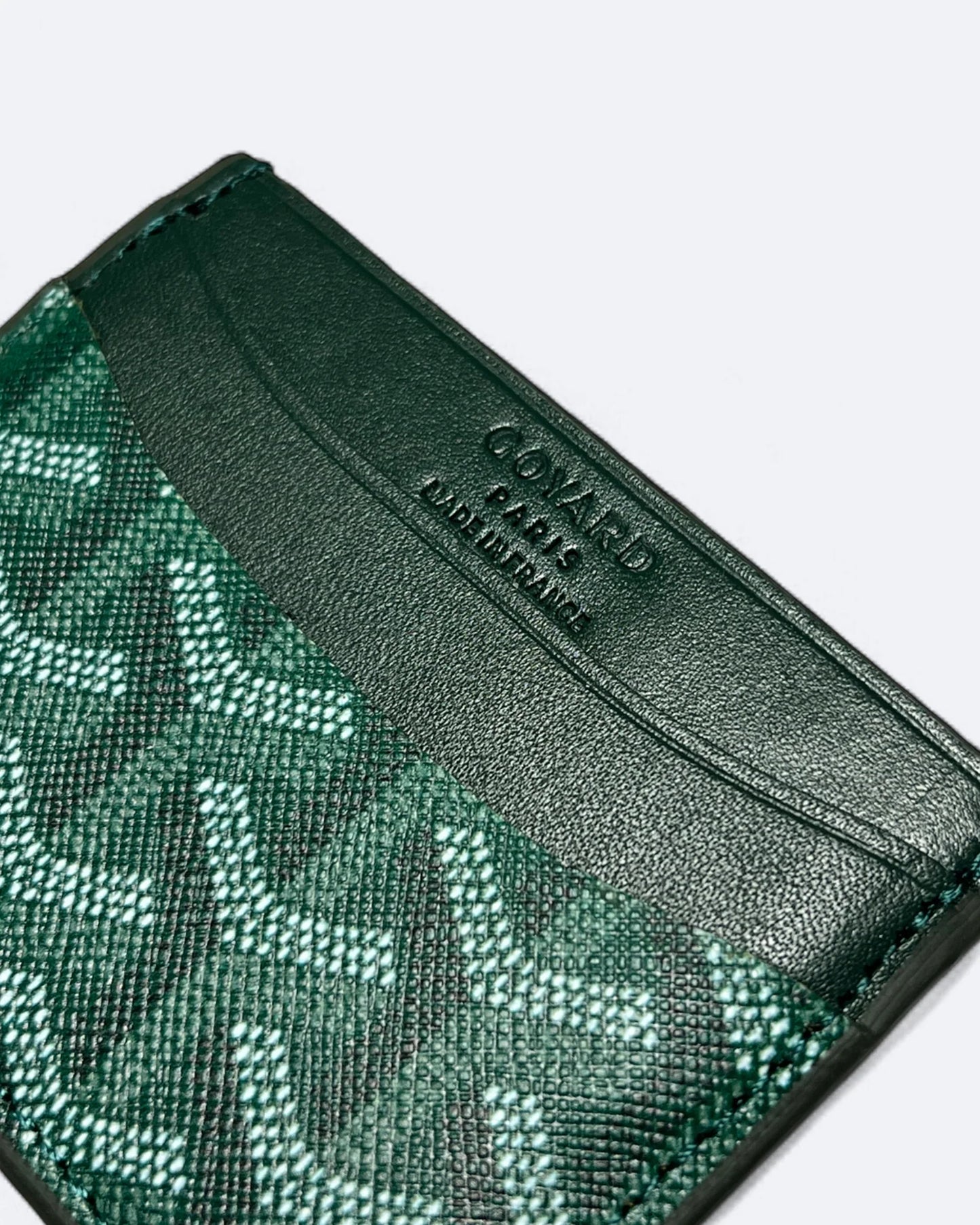 Goyard Pattern Cardholder - Pine Green