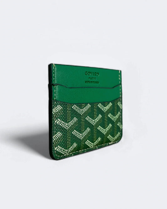 Goyard Pattern Cardholder - Green