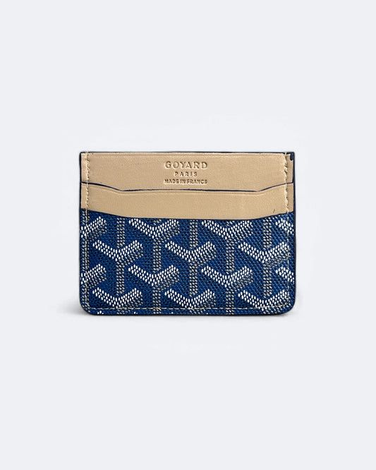 Goyard Pattern Cardholder - Blue/Beige