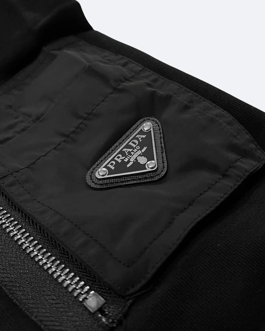 Prada - Sleeve Pocket Sweatshirt - Black