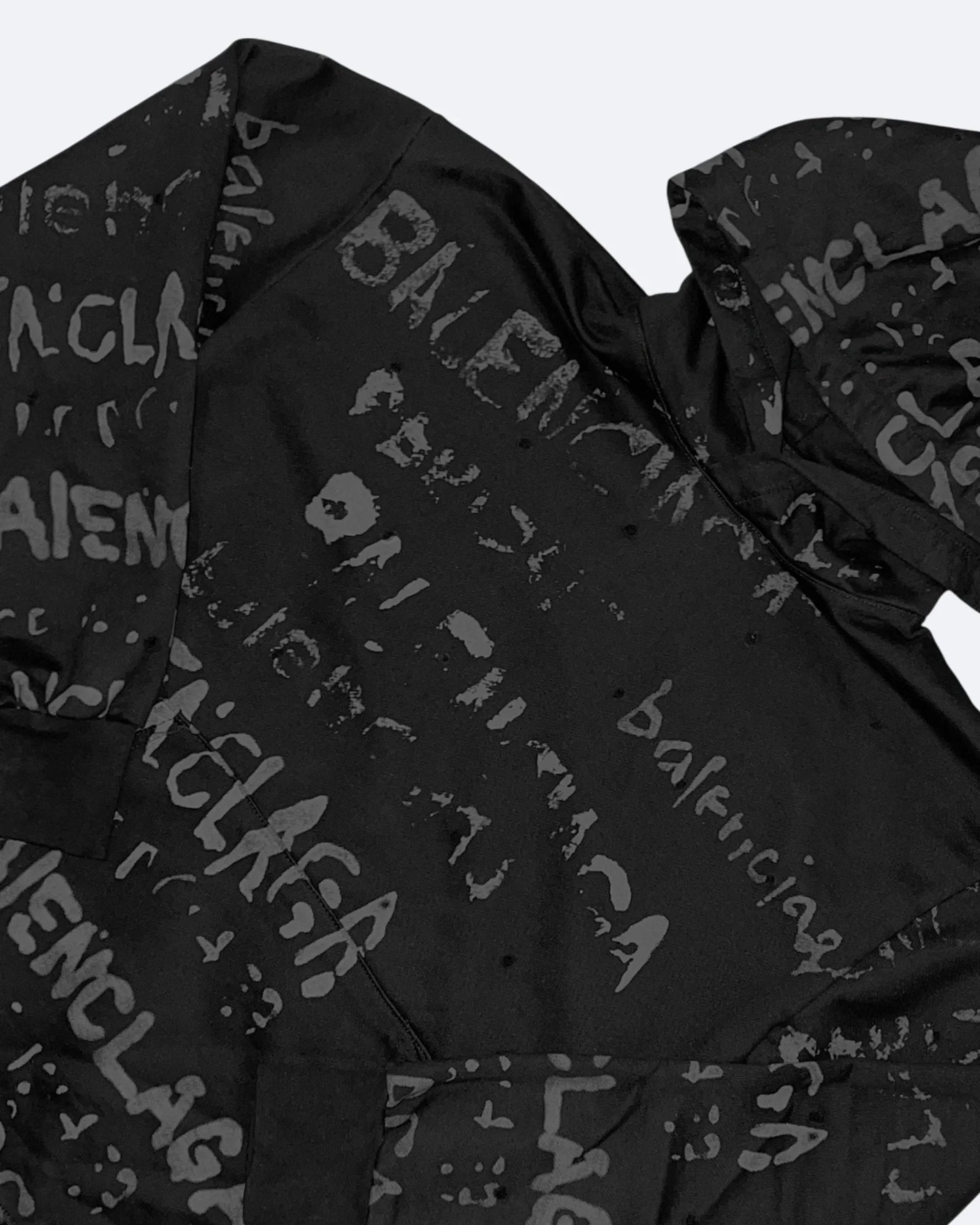 Balenciaga - Shadow Script Hoodie - Black