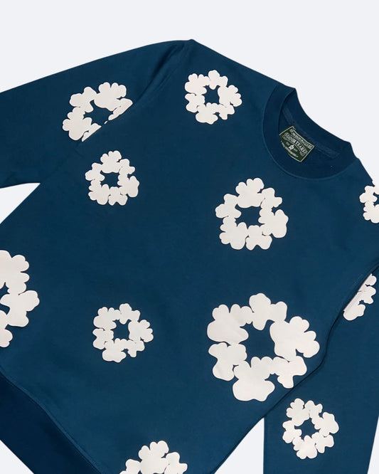 Denim Tears - Cotton Wreath Sweatshirt - Blue
