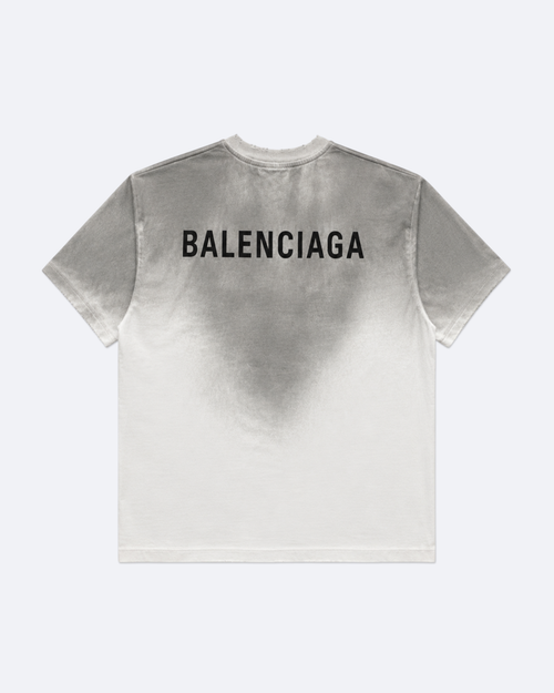 Balenciaga - Classic Logo Distressed T-Shirt - Dirty White