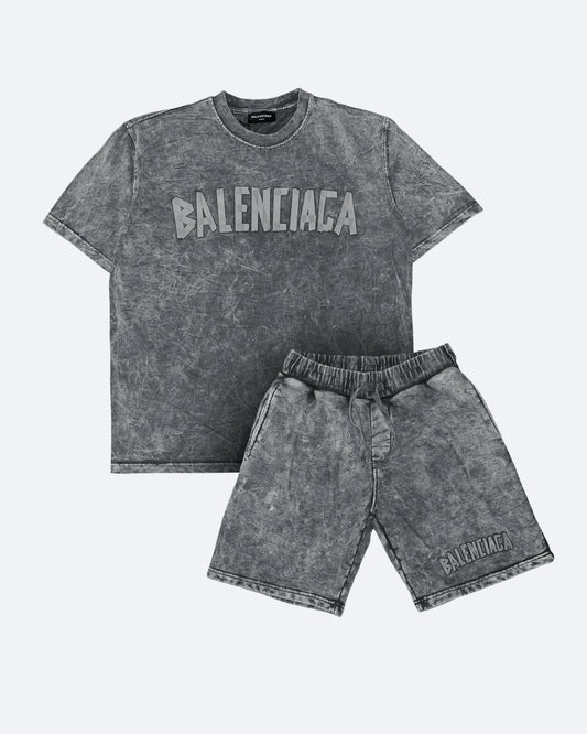 Balenciaga - Tape Logo Summer Set - Gray