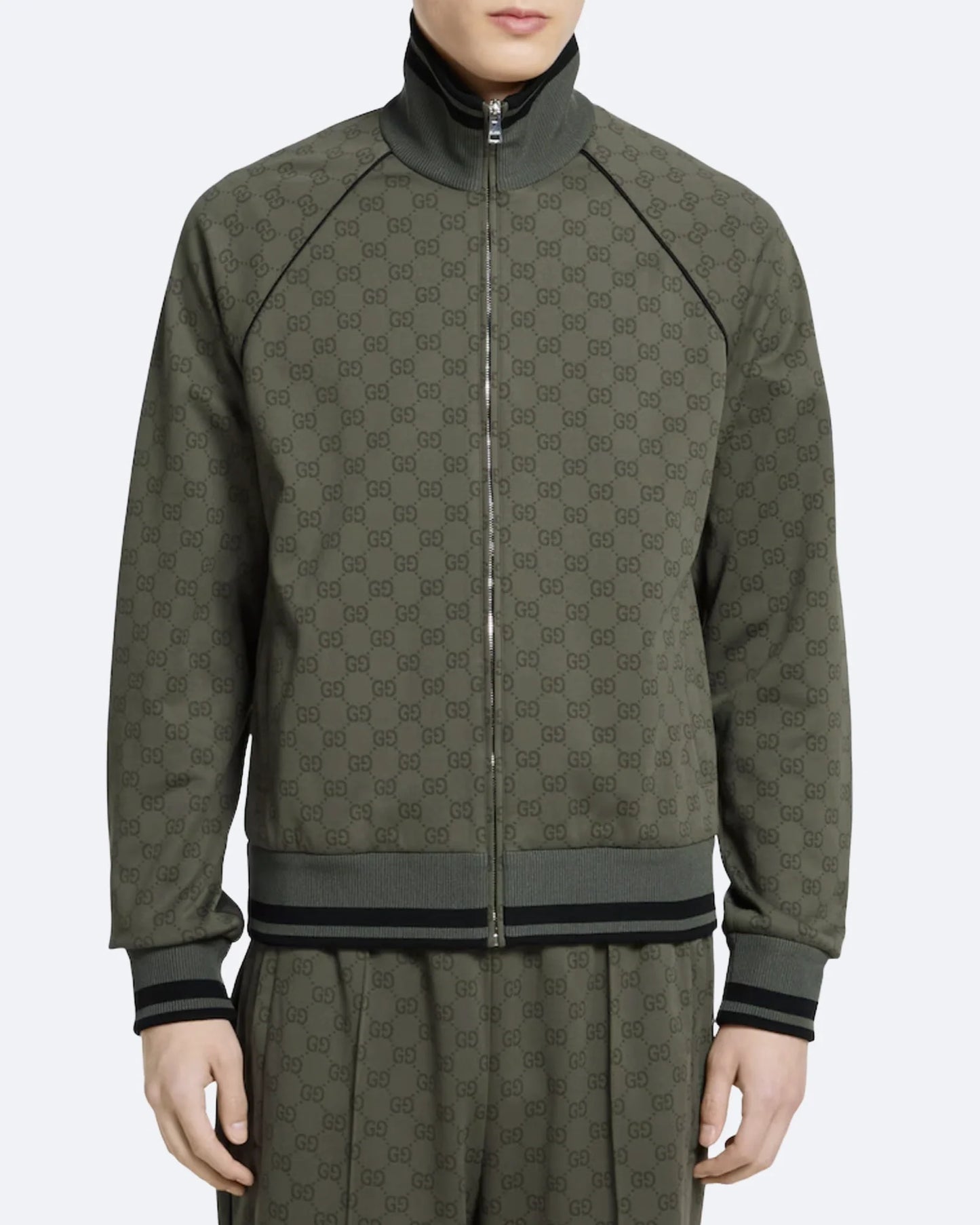 GC - GG Pattern Jacquard Set - Forest Green