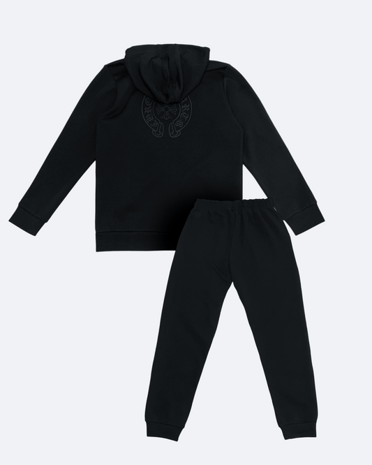 Chrome Hearts - Black Logo Zip Set - Black